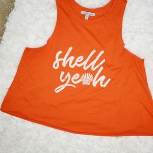 Charlotte Russe cropped top graphic tee. Size sm